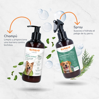 Pack répulsif pour chiens Shampooing  + Spray Totem Naturals