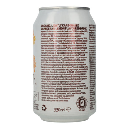 Boisson rafraîchissante bio orange et citron Whole Earth 330 ml