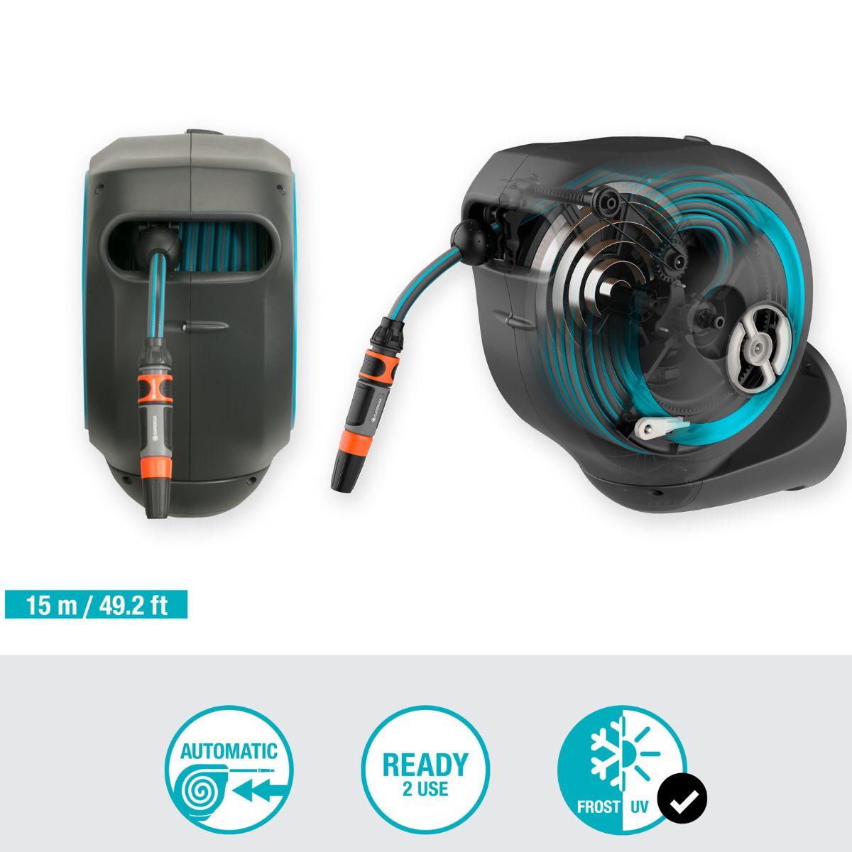 RollUp S 15 m Gardena wall-mounted hose reel (refurbished)