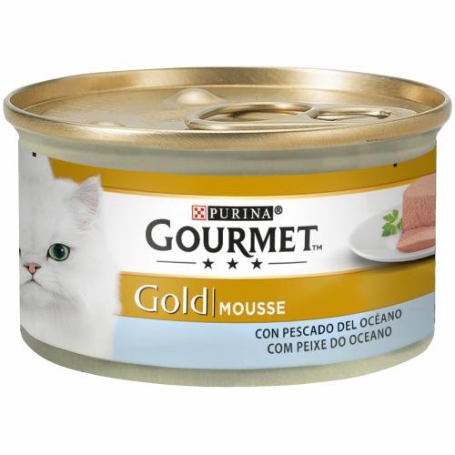 Zestaw 24 x GOURMET GOLD Mousse Mokra karma Ryby z oceanu 85 g