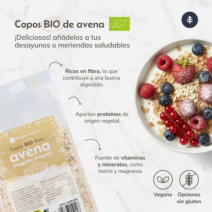 Copos de Avena integrales gruesos ECO Planeta Huerto 500 g
