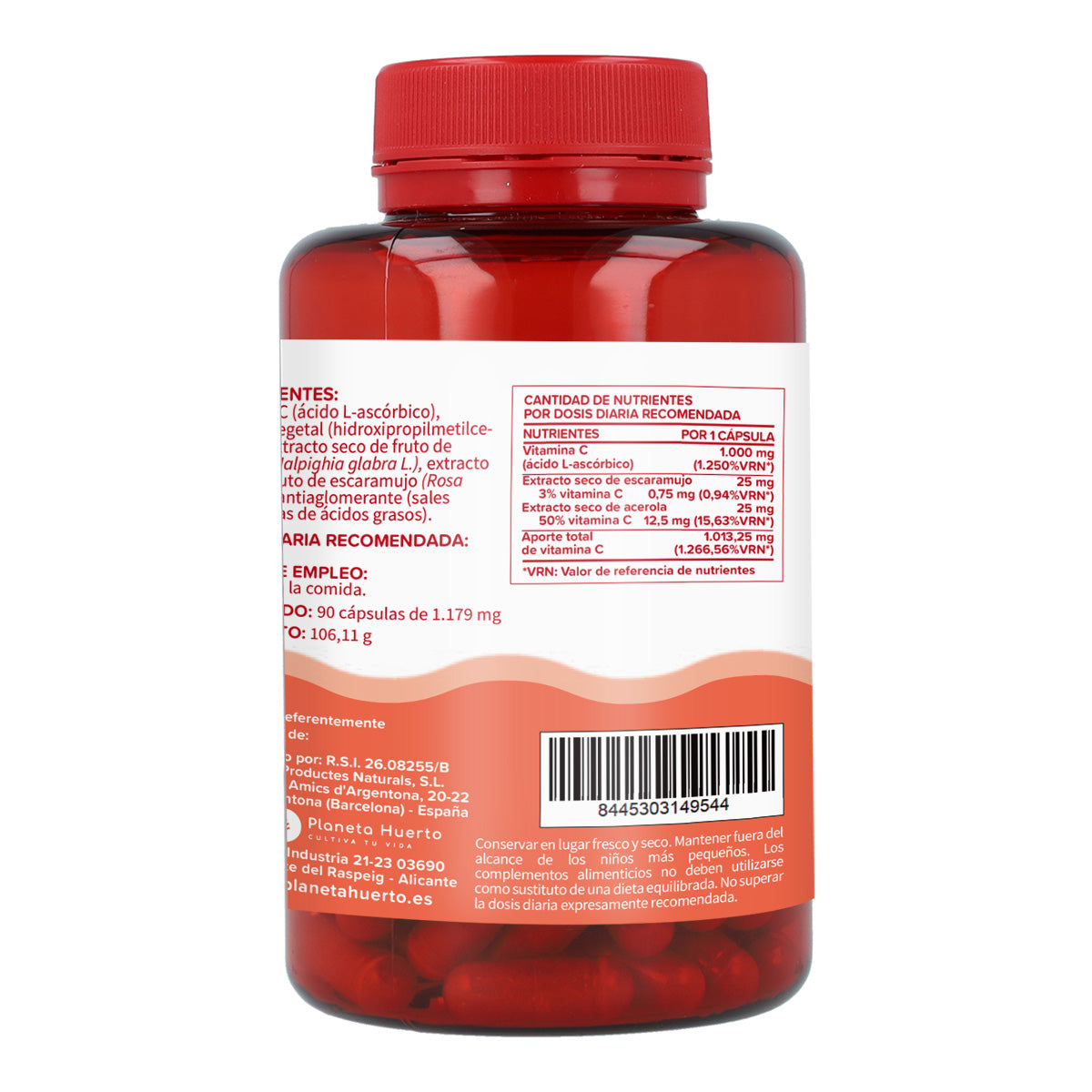 Vitamin C 1000 mg Planeta Huerto 90 vegetarische Kapseln