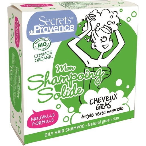Shampoing solide pour cheveux gras Secrets de Provence 85 g