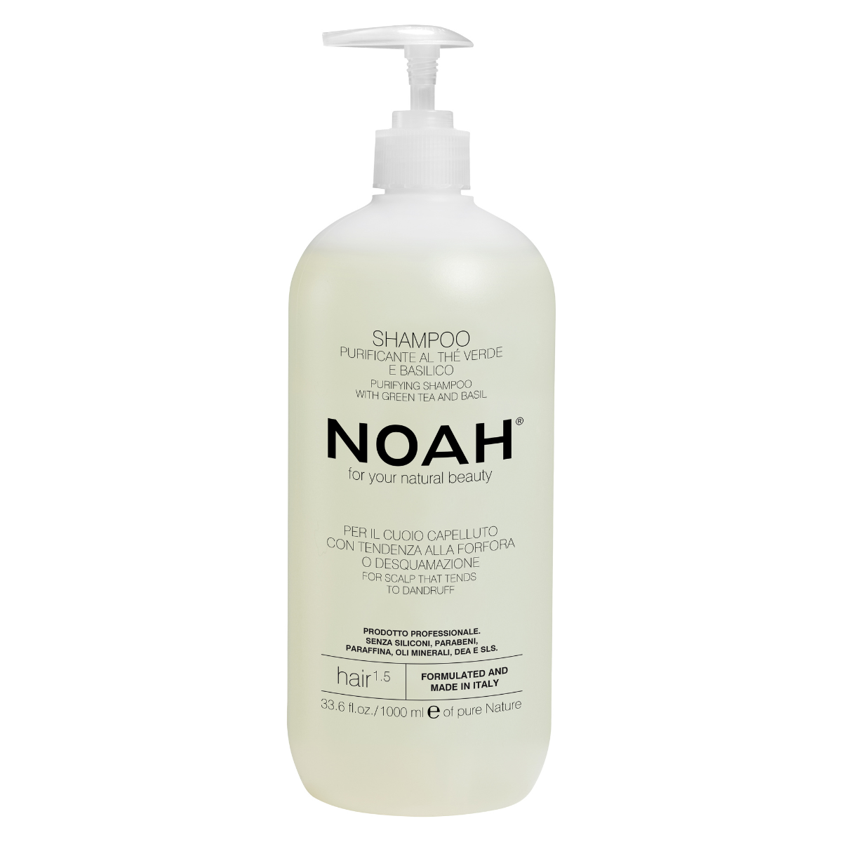 Purifying shampoo with green tea and basil Noah 1L