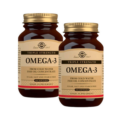 Pack of 2x Omega 3 triple concentration, 100 capsules