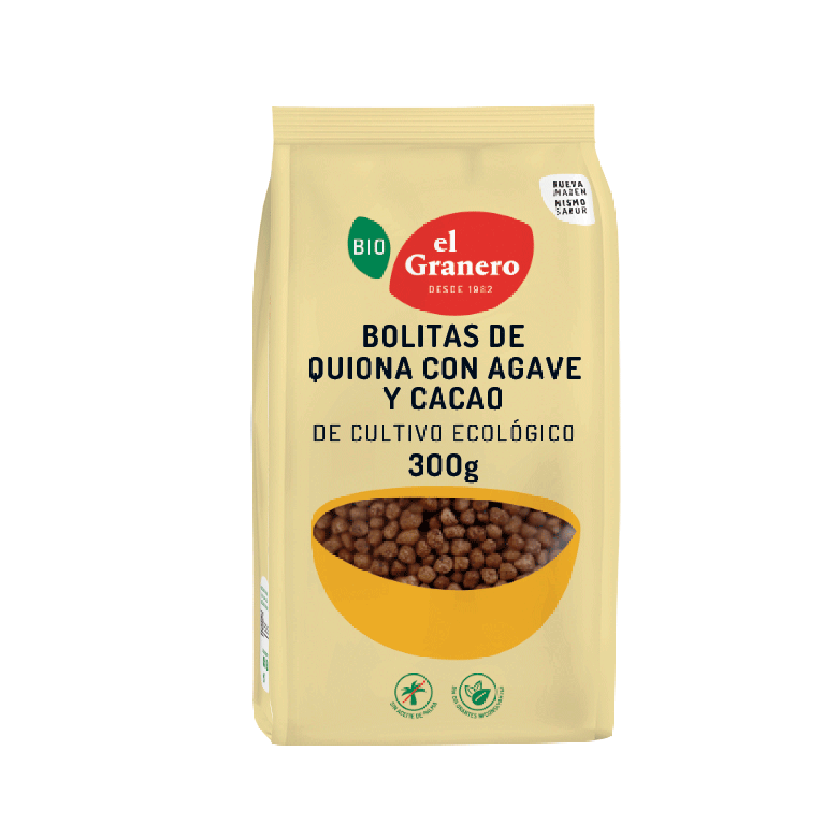 Quinoaballetjes met agave en cacao El Granero, 300 g