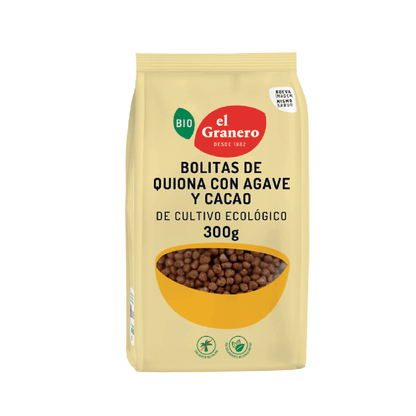 Quinoaballetjes met agave en cacao El Granero, 300 g