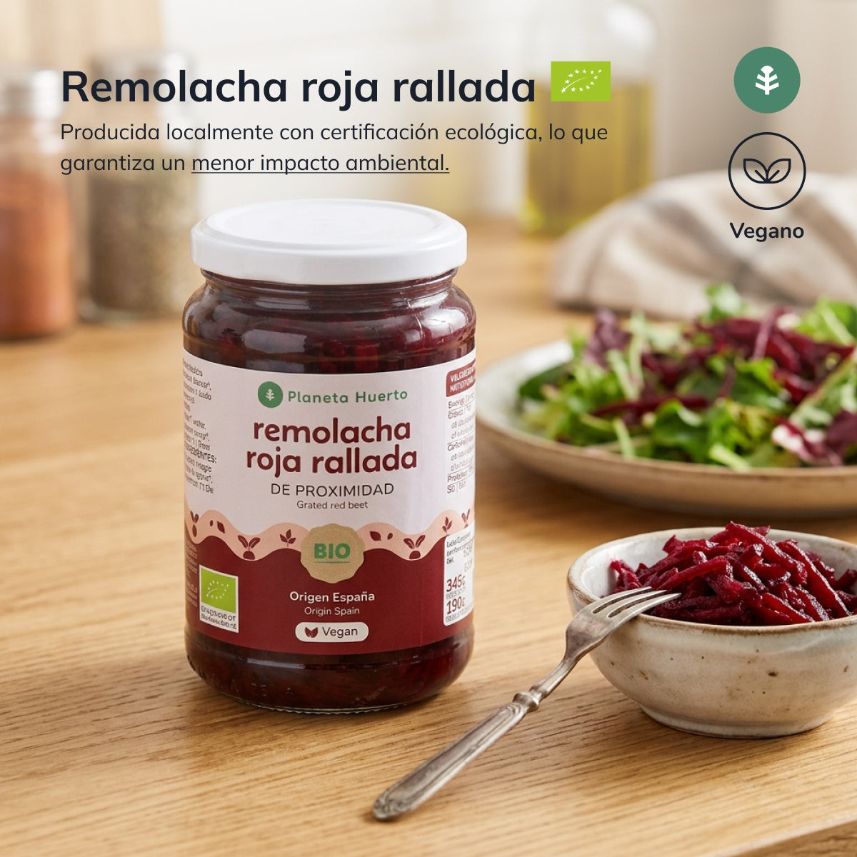 riven rödbeta Eco Planeta Huerto 345 g