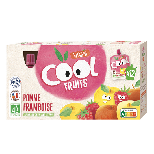 12er-Pack Cool Fruits Apfel-Himbeere 12x90g VITABIO