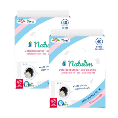 2er-Pack Eco Waschstreifen Floral, Natulim, 40 Waschgänge