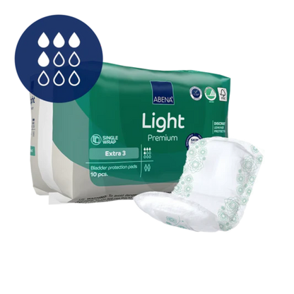 Light, Extra ABENA incontinence pads, 10 units