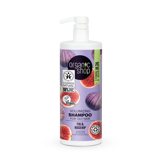 Shampoo volumizzante per capelli grassi con fico e rosa canina Organic Shop 1000 ml
