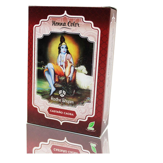 Henna-Pulver in Mahagoni-Braun von Radhe Shyam 100 g