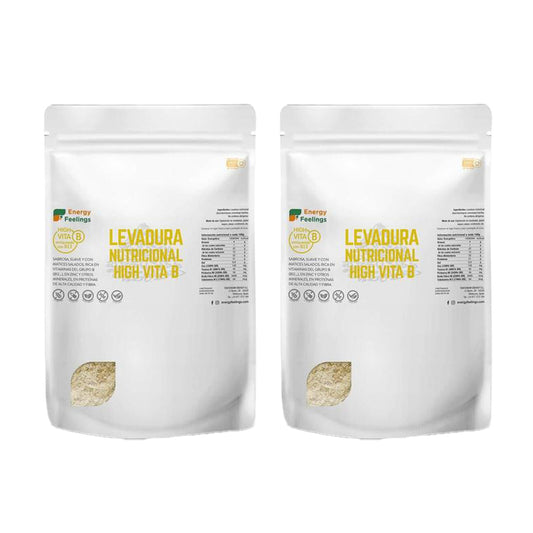 Pack 2x Levure nutritionnelle vitamine B12 en flocons Energy Feelings, 1 kg