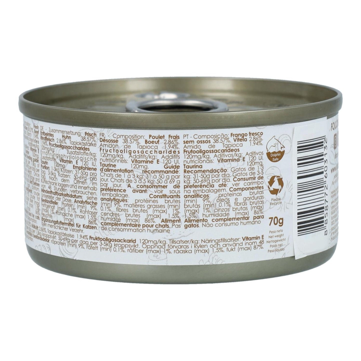 Kit Cat Dose Gravy – Huhn & Rind 70 g Nassfutter für Katzen in Soße