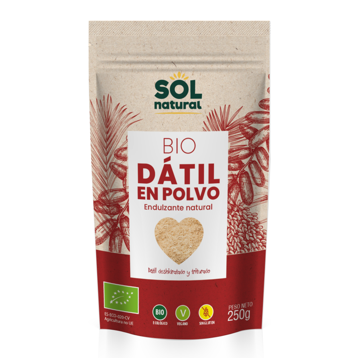 Dattelzuckerpulver BIO Sol Natural 250 g