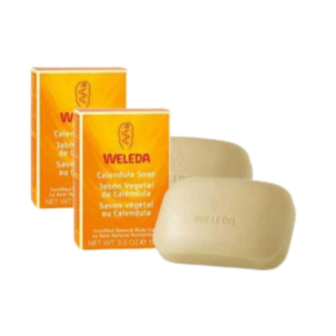 Confezione PROMO 2x Sapone vegetale solido alla calendula Weleda, 100 g