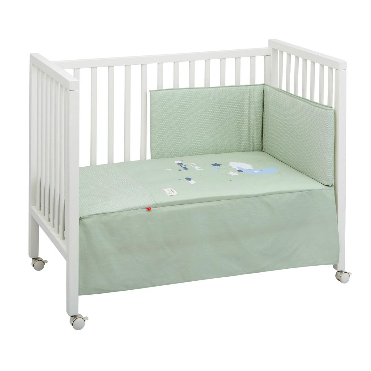 Quilt + cot protector set by BE 60x120 cm. Various colours Lion chalk