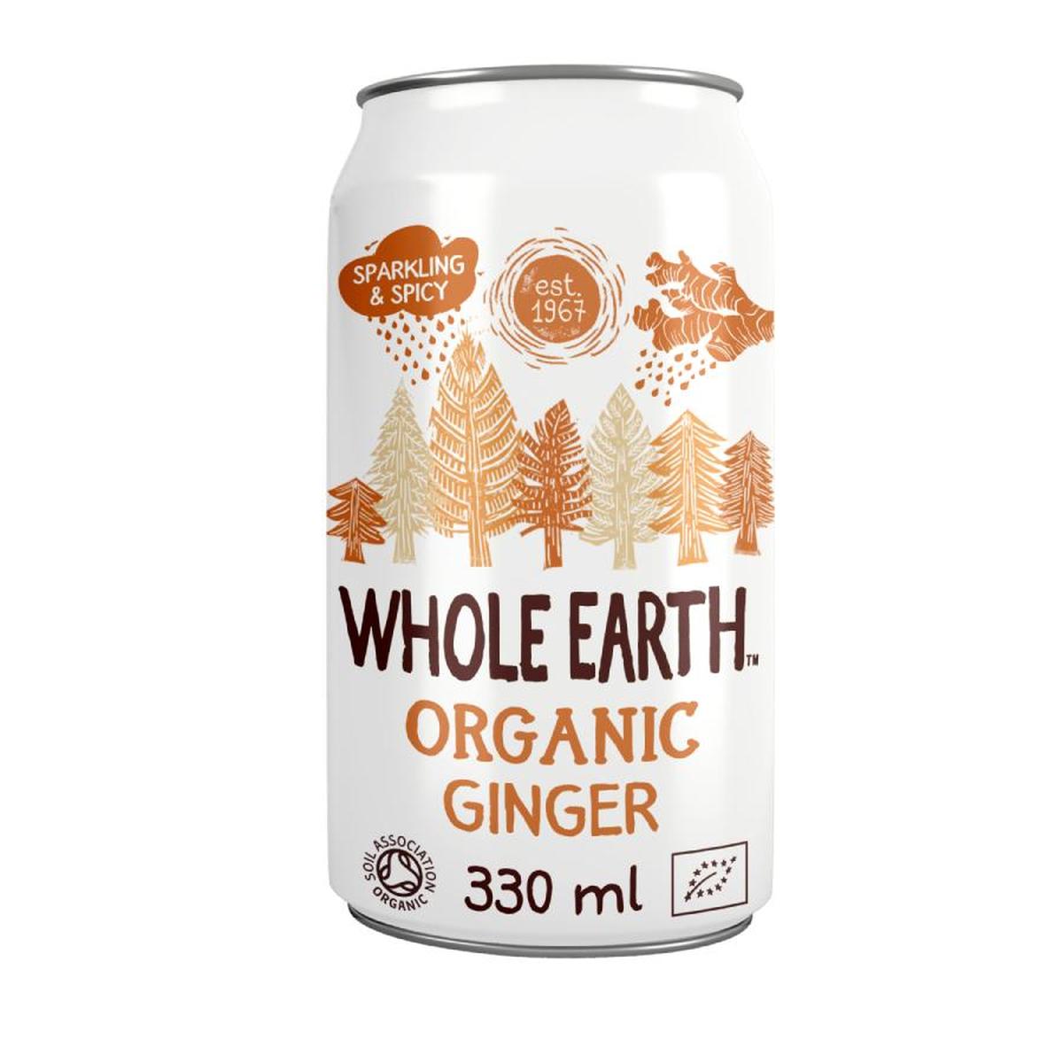 Pack of 6 Whole Earth Ginger Soft Drinks 330 ml