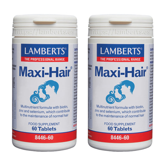 Pack 2x  Maxi-Hair Lamberts  60 comprimés