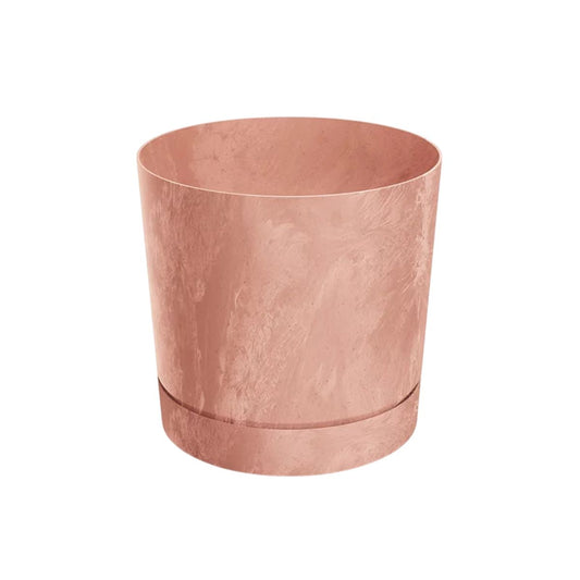Pure Cement Pot with Integrated Terracotta Saucer D 15 x 15