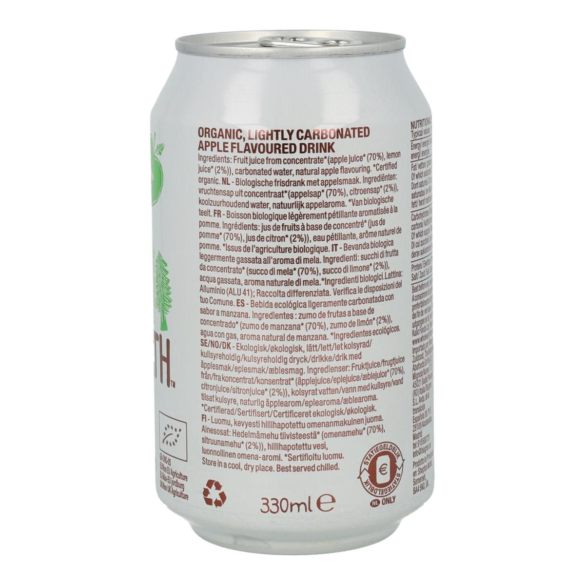 Pack of 6 Organic Apple Soft Drinks, 330 ml. Whole Earth